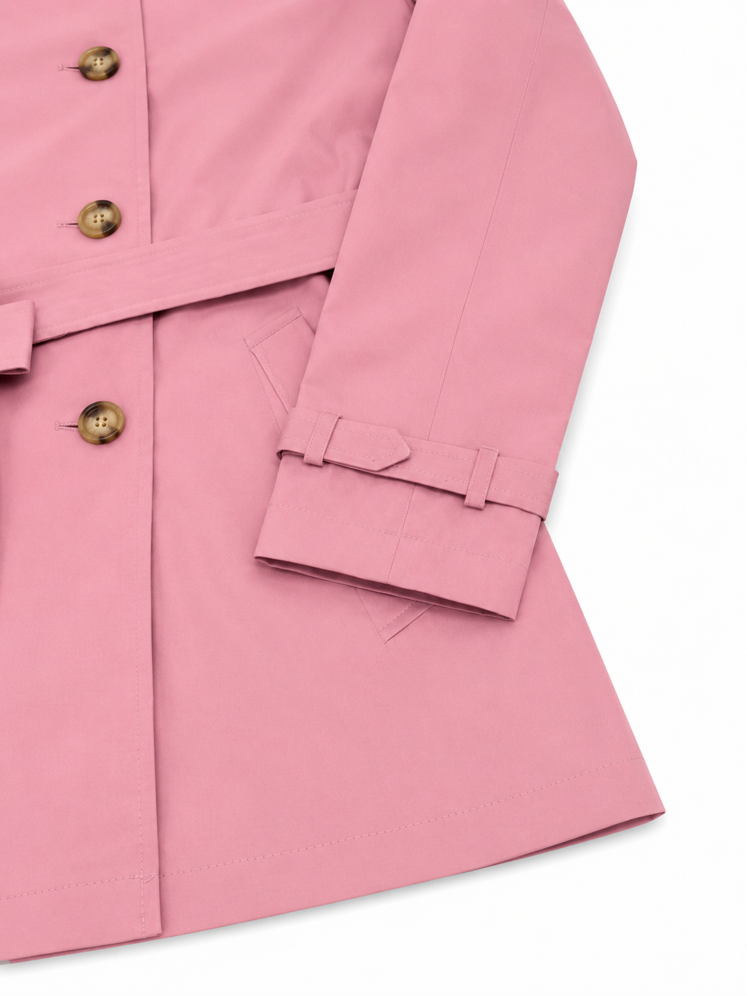Lauren Ralph Lauren Double Breasted Cotton Blend Trench Coat