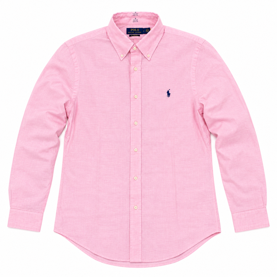 Polo Ralph Lauren Custom Fit 100% Linen Shirt Pink