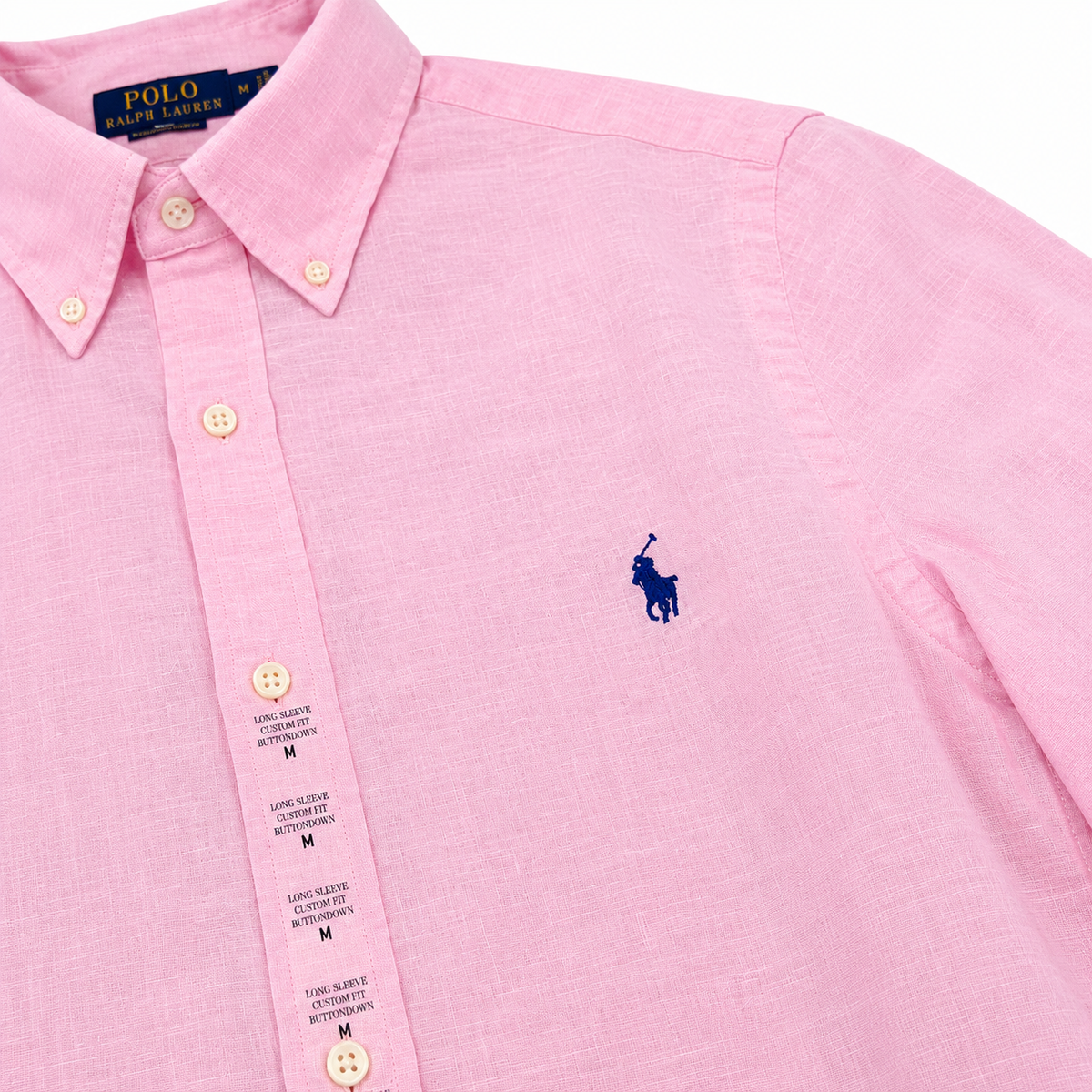Polo Ralph Lauren Custom Fit 100% Linen Shirt Pink